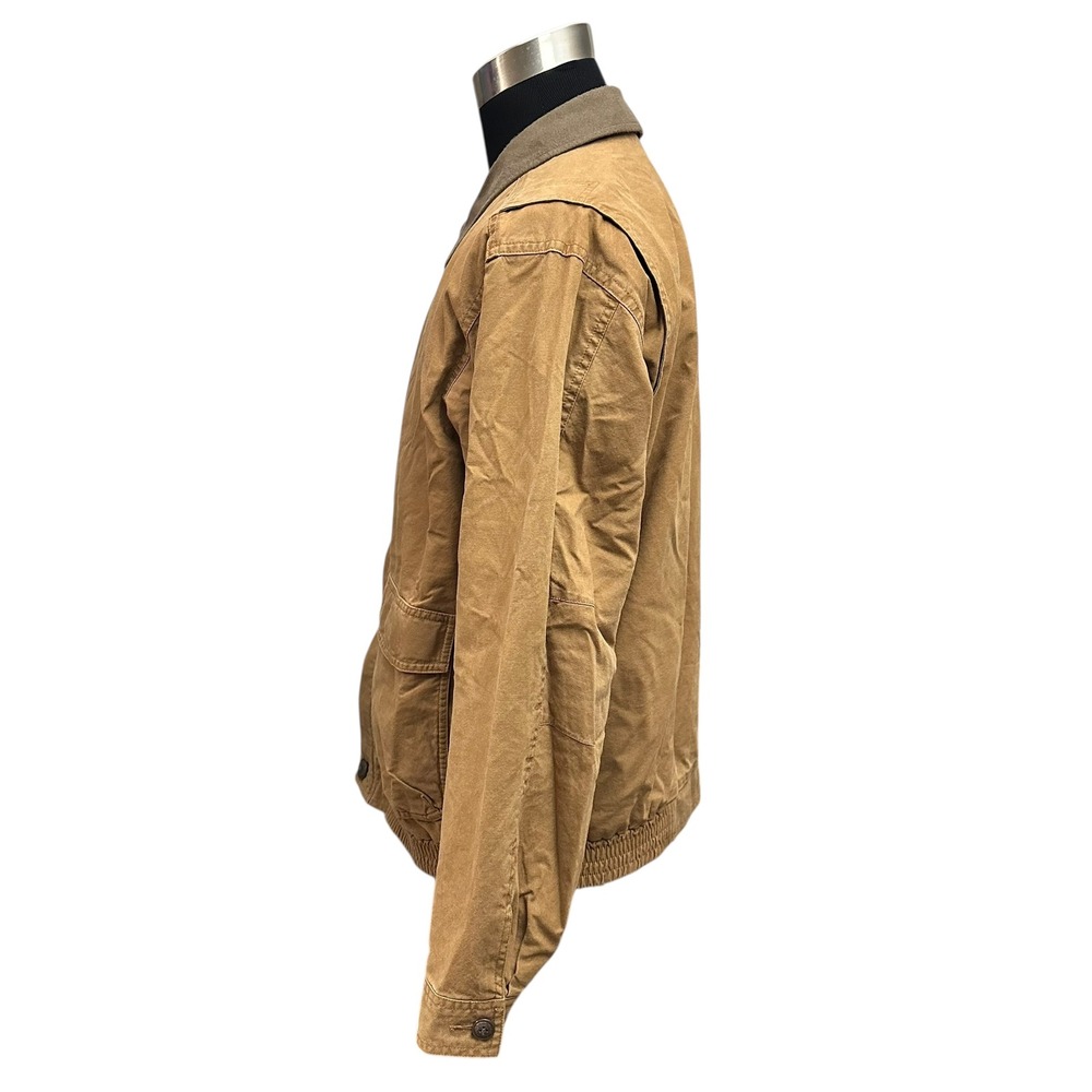 L.L. Bean Men's Vintage Tan Collared Zip Field Barn Jacket‎ Size Large Reg - Picture 4 of 10